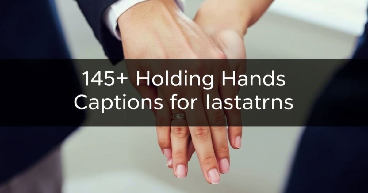145+ Holding Hands Captions for Instagram That Will Make You Feel All the Feels