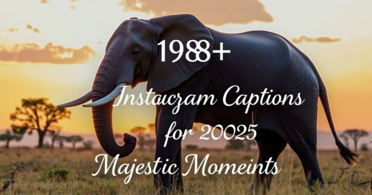 198+ Elephant Instagram Captions for 2025: Majestic Moments