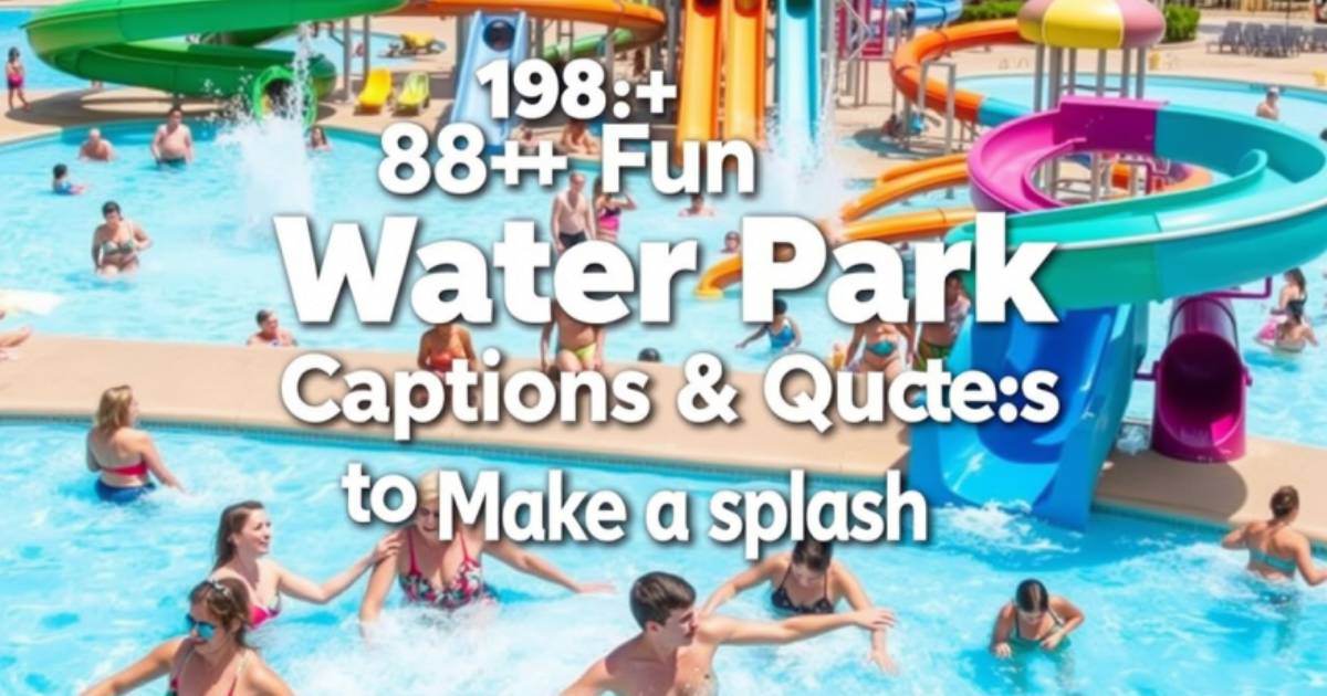 198+ Fun Water Park Captions & Quotes to Make a Splash