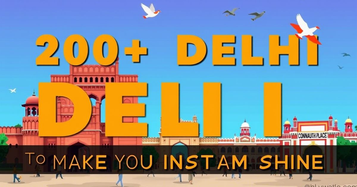 200+ Delhi Captions to Make Your Instagram Shine