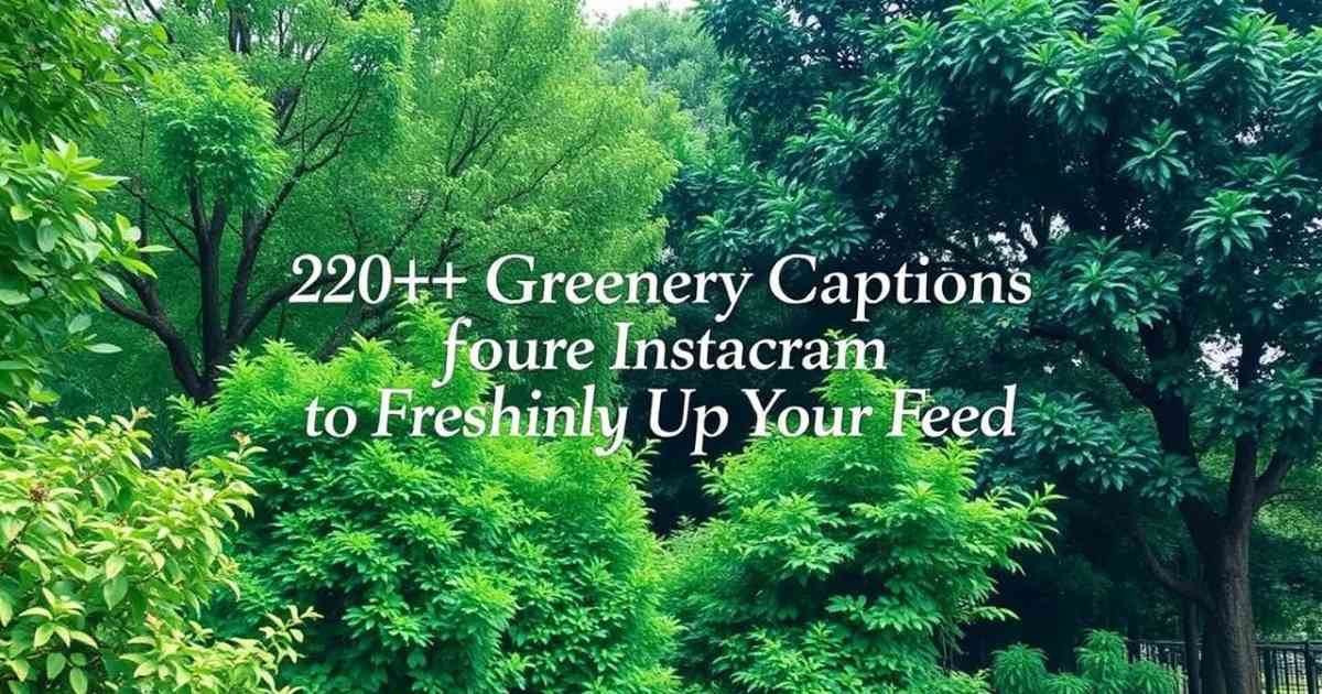 220+ Best Greenery Captions for Instagram to Freshen Up Your Feed