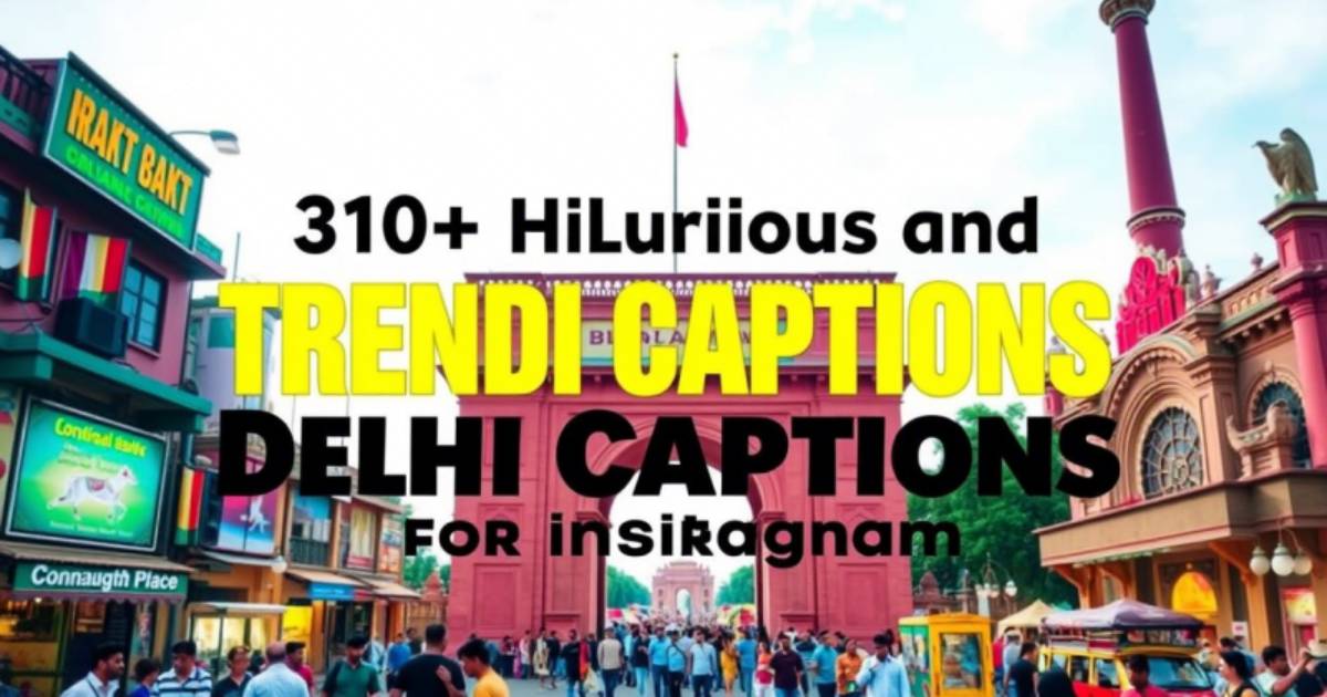 310+ Hilarious and Trendy Delhi Captions for Instagram