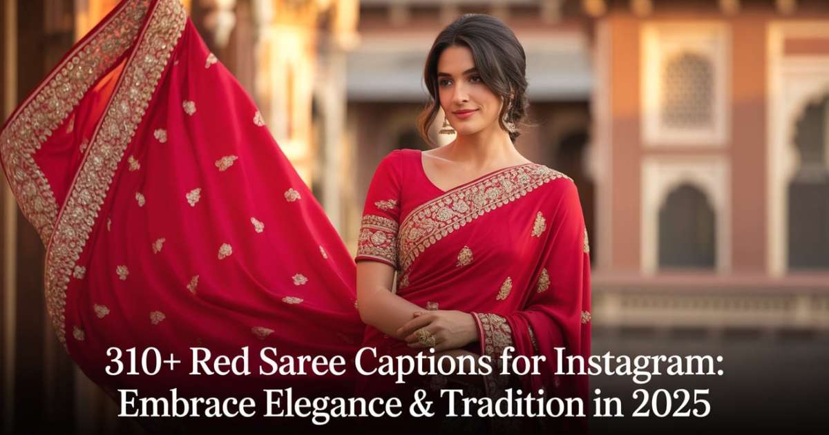 310+ Red Saree Captions for Instagram: Embrace Elegance & Tradition in 2025