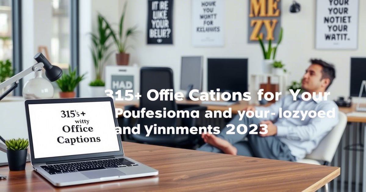 315+ Witty Office Captions for Your Professional and Playful Moments 2025 Update
