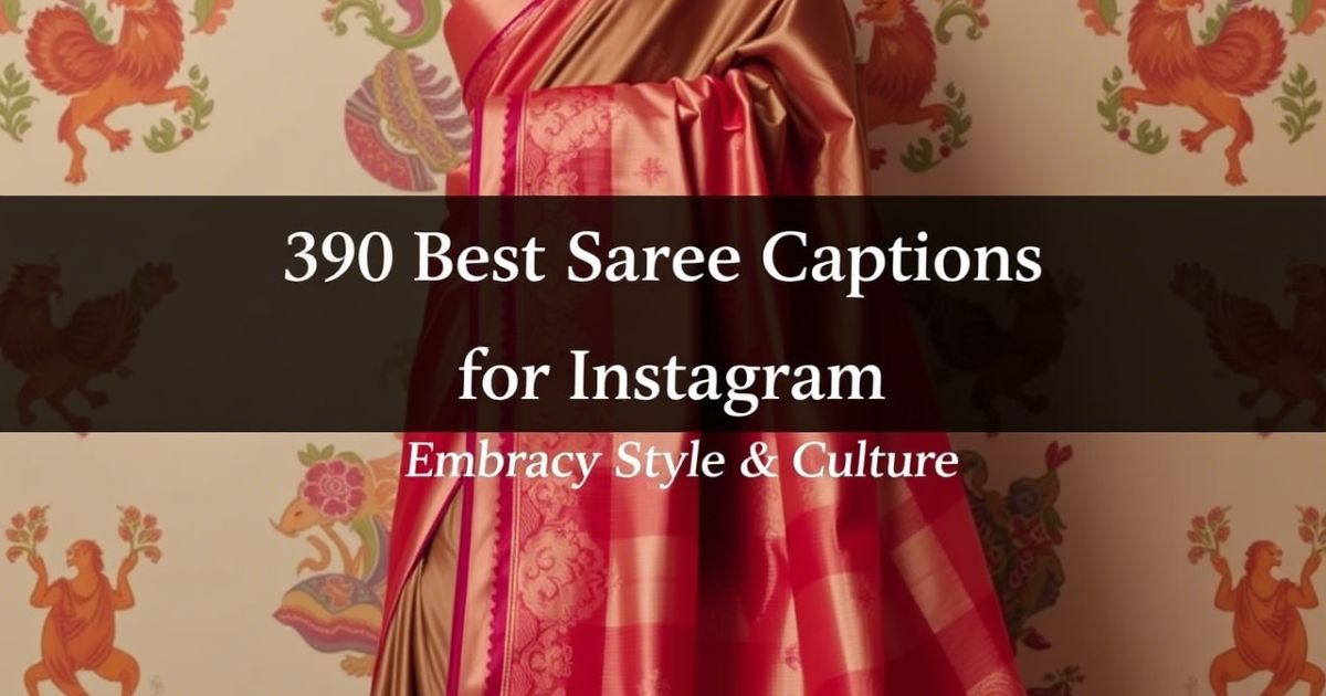 390+ Best Saree Captions for Instagram: Embrace Style & Culture