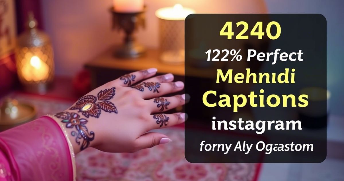 420+ Perfect Mehndi Captions for Instagram for Any Occasion