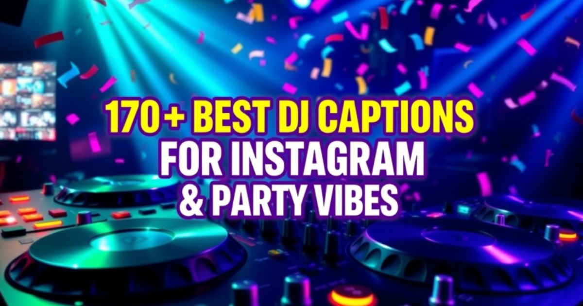 170+ Best DJ Captions For Instagram & Party Vibes