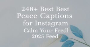 248+ Best Peace Captions for Instagram to Calm Your 2025 Feed