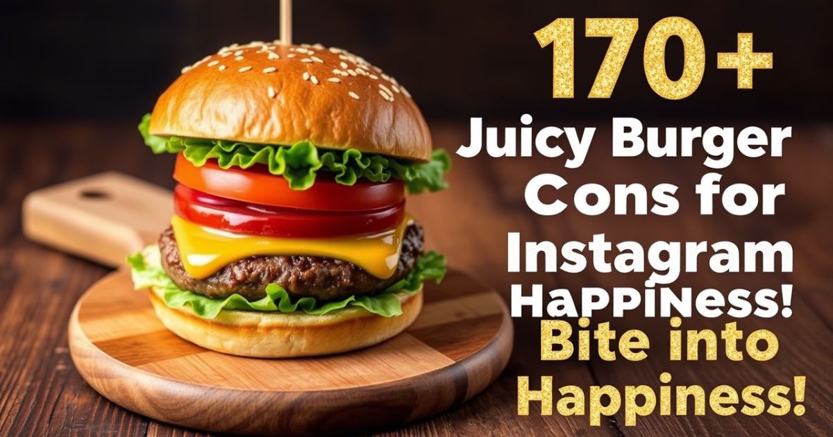 170+ Juicy Burger Captions for Instagram Bite into Happiness!