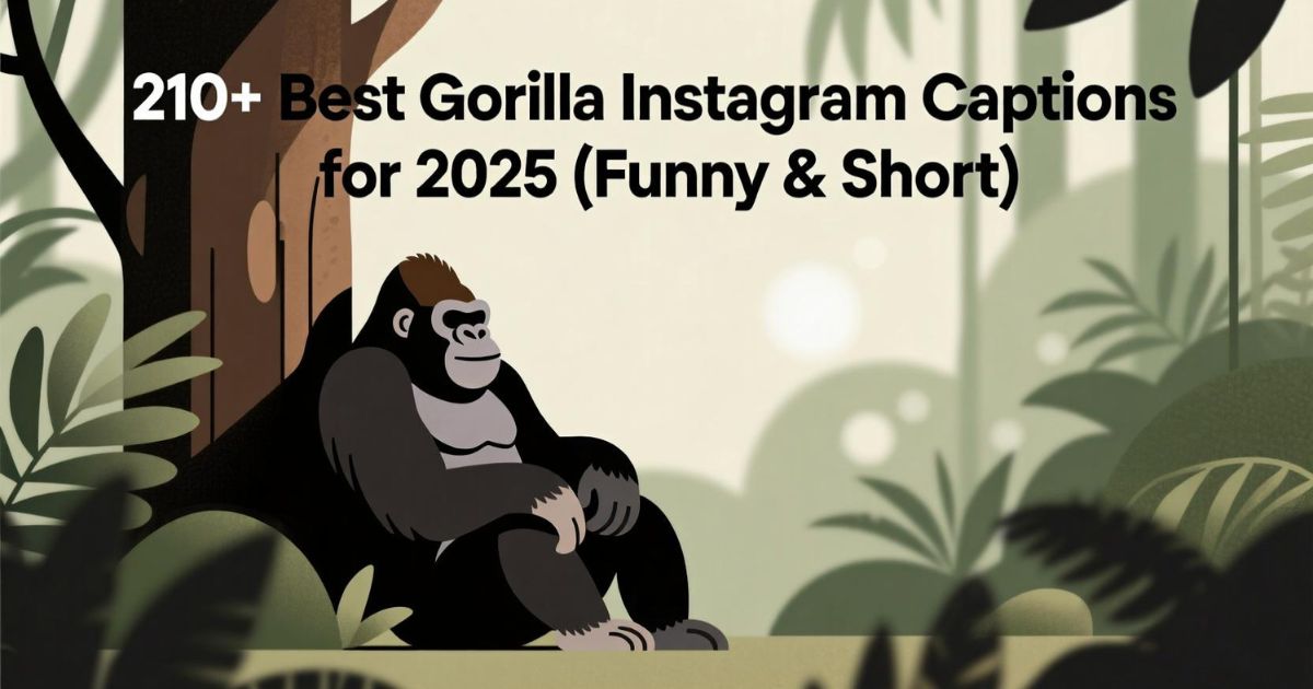 210+ Best Gorilla Instagram Captions for 2025 (Funny & Short)