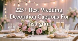225+ Best Wedding Decoration Captions For Instagram