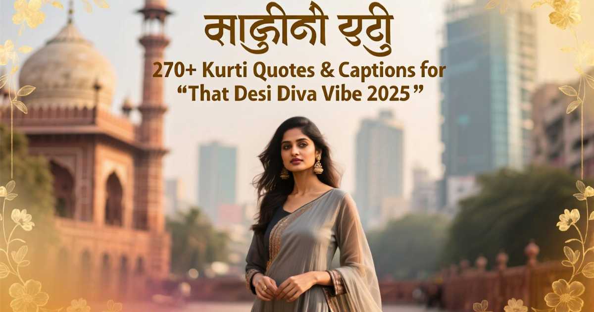 270+ Kurti Quotes & Captions for That Desi Diva Vibe 2025