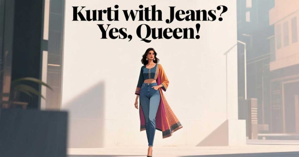 Kurti with Jeans? Yes, Queen!
