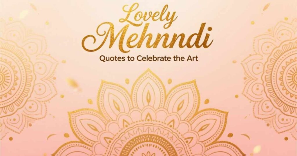 Lovely Mehndi Quotes to Celebrate the Art