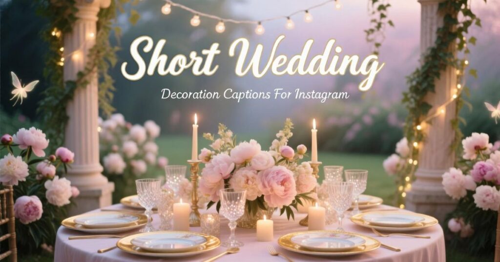 Best Wedding Decoration Captions For Instagram