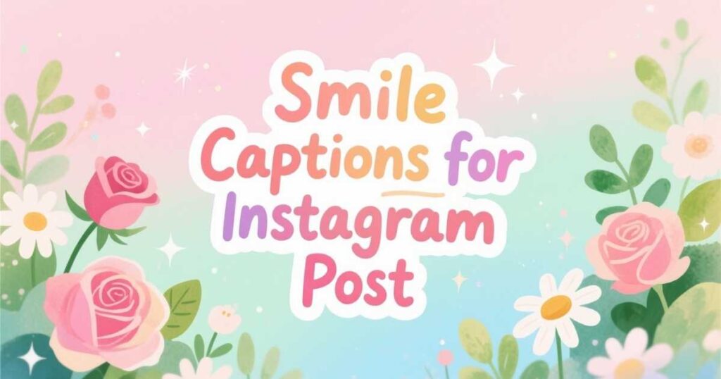 Smile Captions for Instagram Post