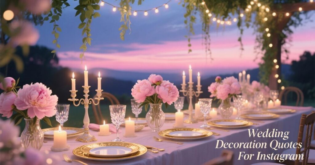Best Wedding Decoration Captions For Instagram