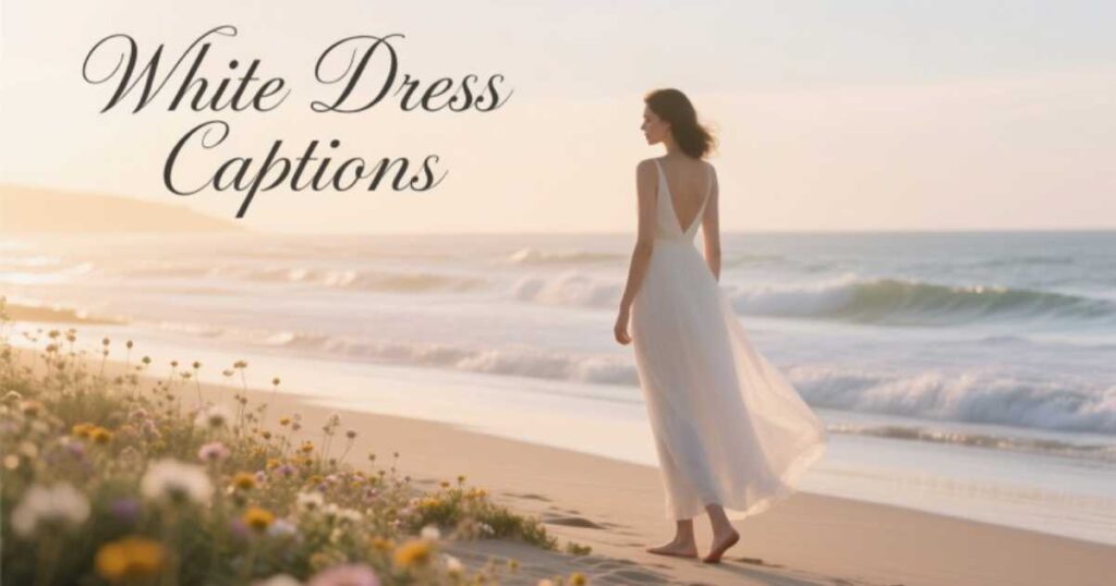 white-dress-captions